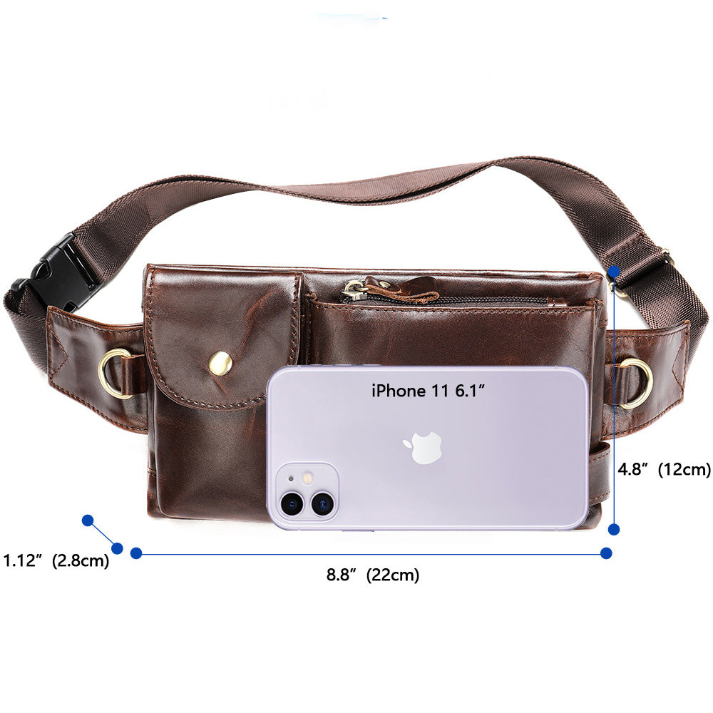 Genuine Leather Belt Bag Zara– Stylish Fanny Bag For Travel, Outdoor