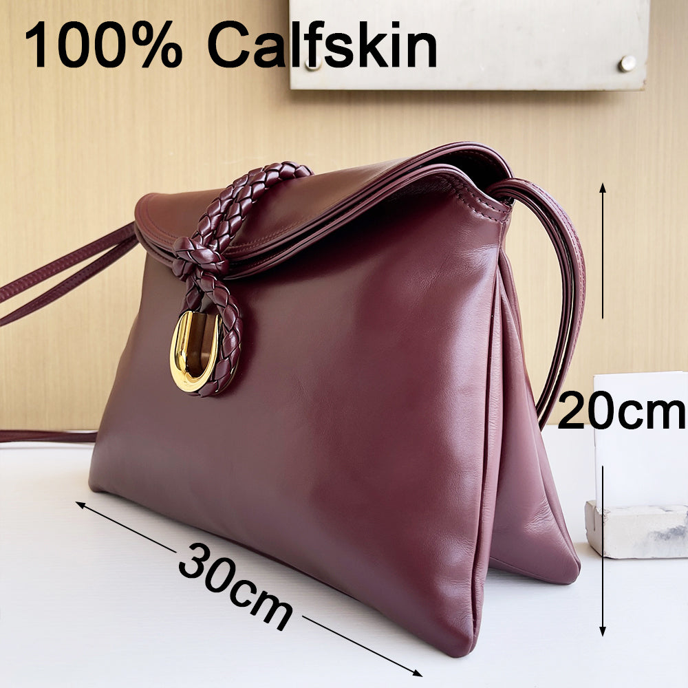 Welington Calfskin Medium Shoulde Bag Women Retro Suede Bag Fall Work Handbag