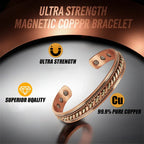 Magnetic Viking Cuff: Nordic Stamped Design - Wellness