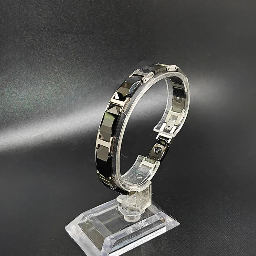 Men's Magnetic Bracelet for Pain Relief – Strong Therapy Magnets,Silver