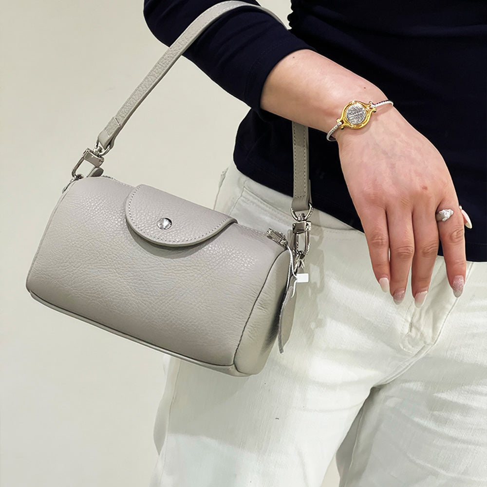 女性用レザー編みバケットバッグ レザー手編みバッグ 女性へのギフト、羊皮