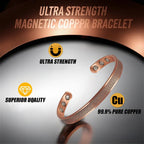 Curb Chain Copper Cuff: Magnetic Therapy - Unisex Design