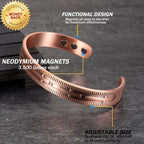 Copper Viking Bracelet: Stamped Pattern & Magnetic Benefits