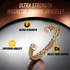 Pure Copper Magnetic Therapy Cuff Bracelet- Unisex Design