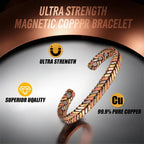 Copper Magnetic Bracelet Cuff: Curb Chain For Men & Women