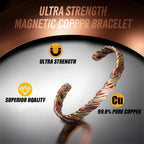 Magnetic Therapy Cuff Bracelet - Natural Pain Relief