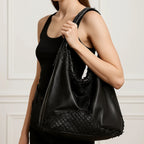 Medium Leather Shoulder Bag | Luxury Black Genuine Leather Handbag