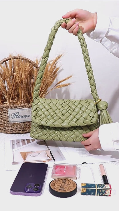 Avocado Weave Handmade Shoulder Bag ,Mother’s Day Gift