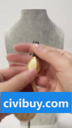 Elegant Teardrop Pendant Necklace with Golden Accent & Red Gemstone