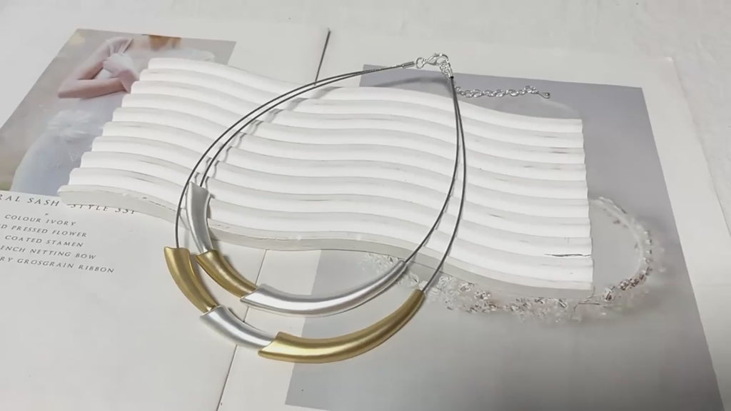 Chunky Gold Chain Necklace – Geometric Statement Collar Choker Calista Necklace