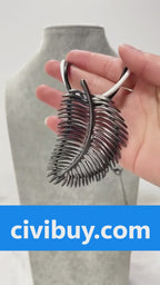 Tropical Leaf Necklace For Women Sterling Silver Jewellery with Gift box