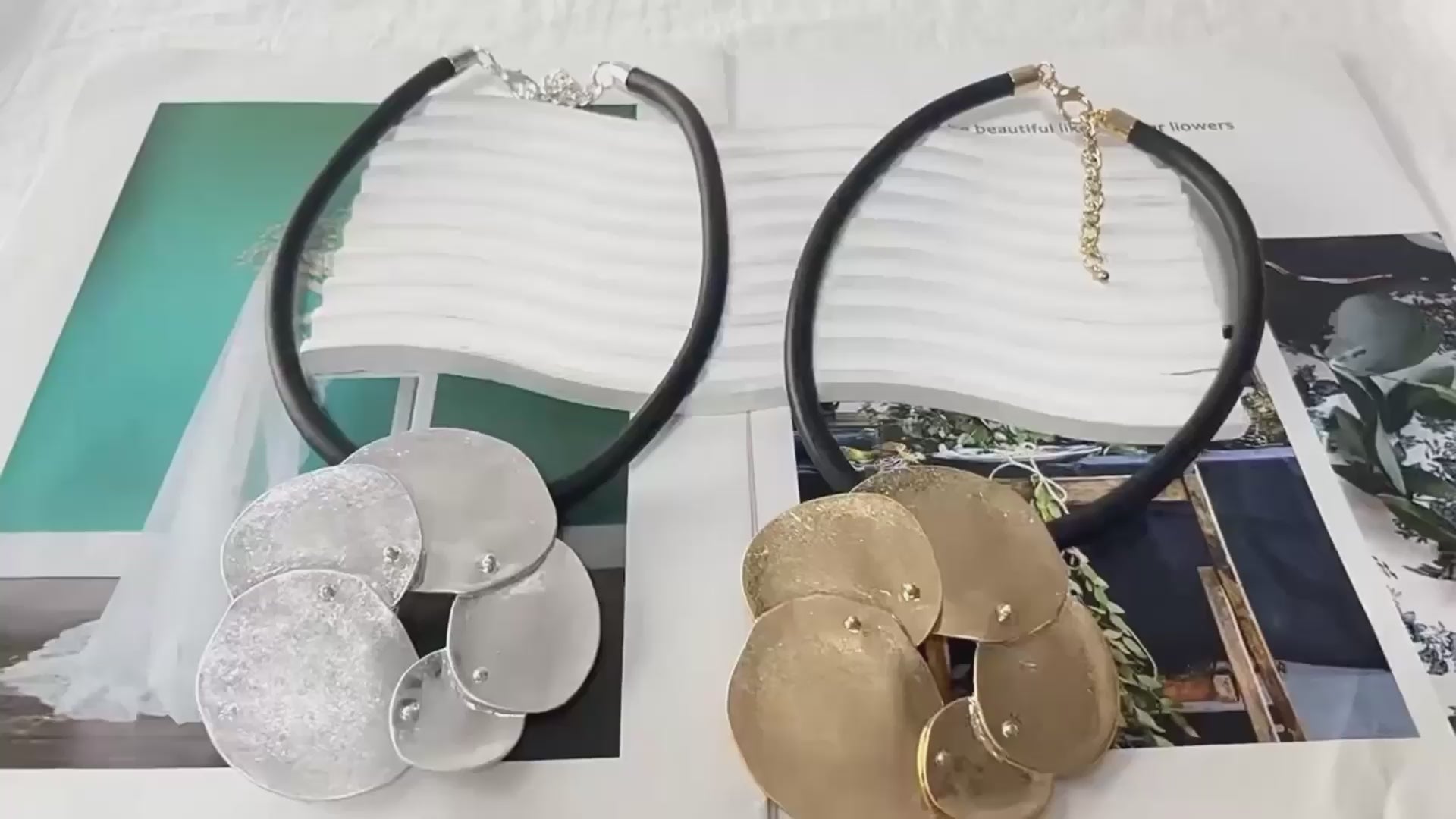 Modern Abstract Gold Pendant Necklace