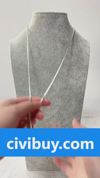 Sterling Silver Soft Edged Triangle with Gold Necklace