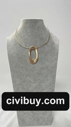 Solitaire Pendant Necklace in Gold Over Sterling Silver