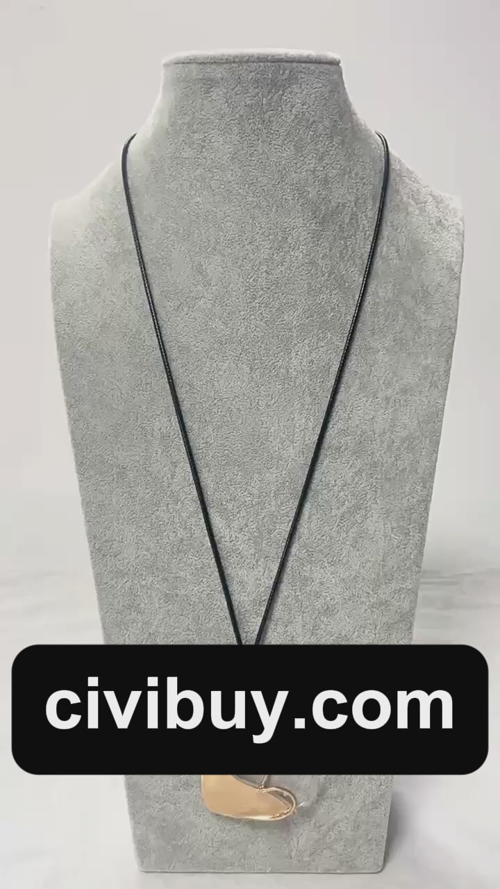 Transparent Heart Golden Touch Artisan Heart Pendant