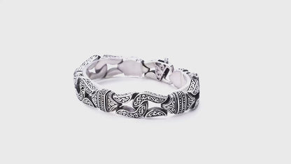 Heren klassieke ketting Viking armband zilver groot