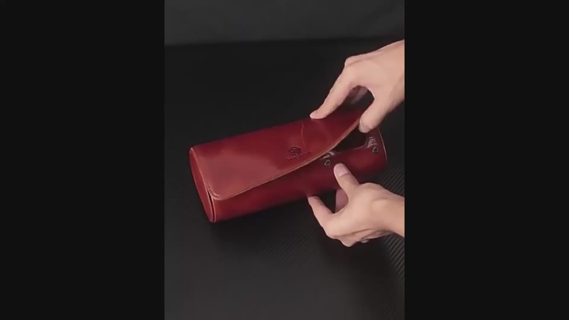 腕時計ボックスオーガナイザー メンズ腕時計ケース 旅行用ロール ポータブル 3 腕時計ディスプレイ収納 ベルベットセクション付き 大型腕時計ホルダー付き