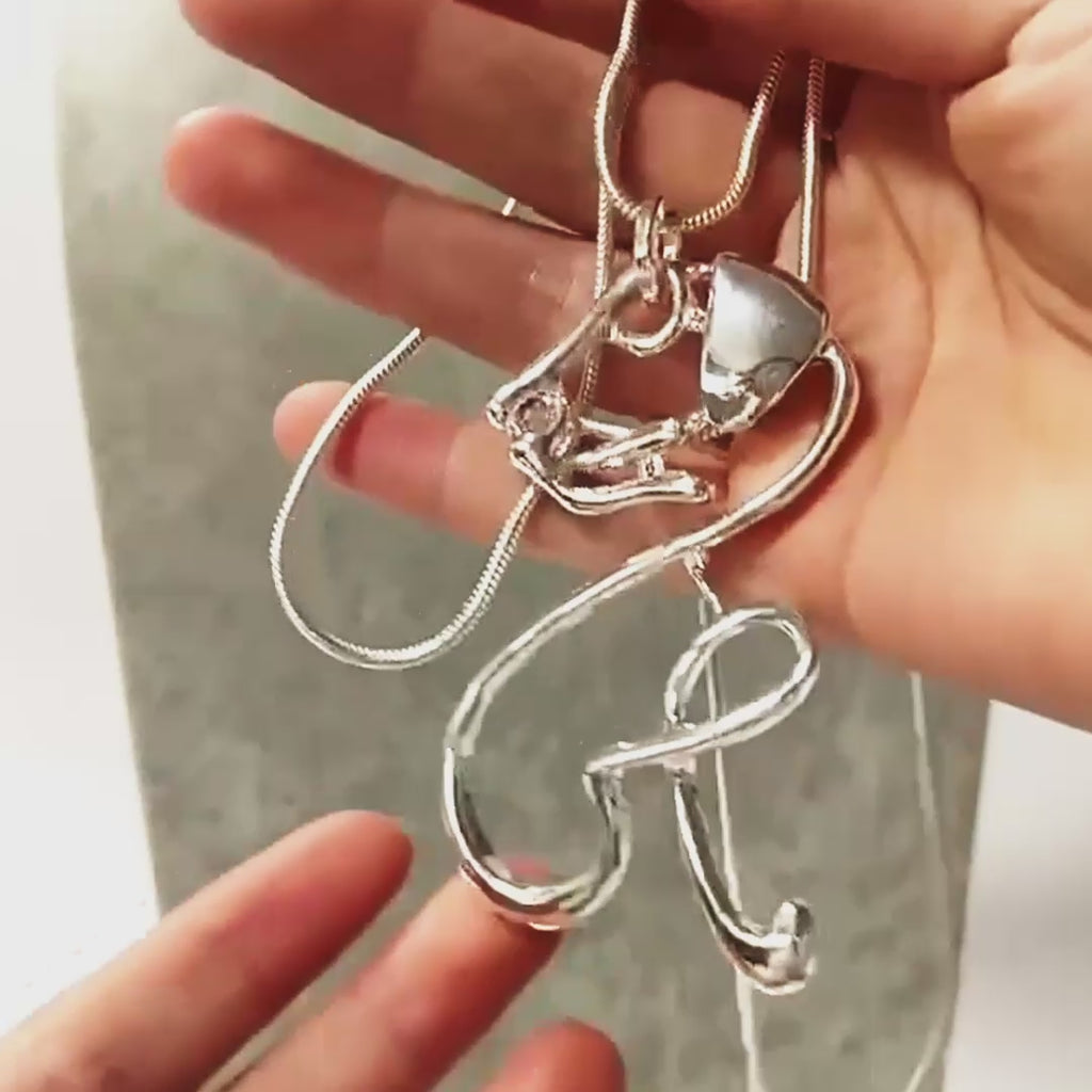 Sterling Silver Puppy Pendant Charm Pendant Birthday Gift