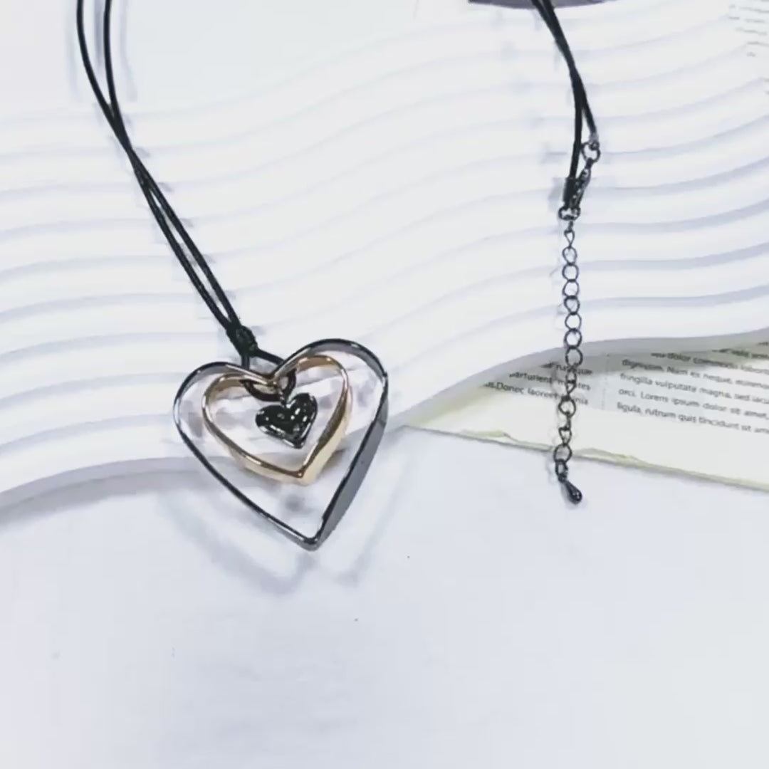 Heart Tennis heart Locket Necklace Pu Leather Choker Collar