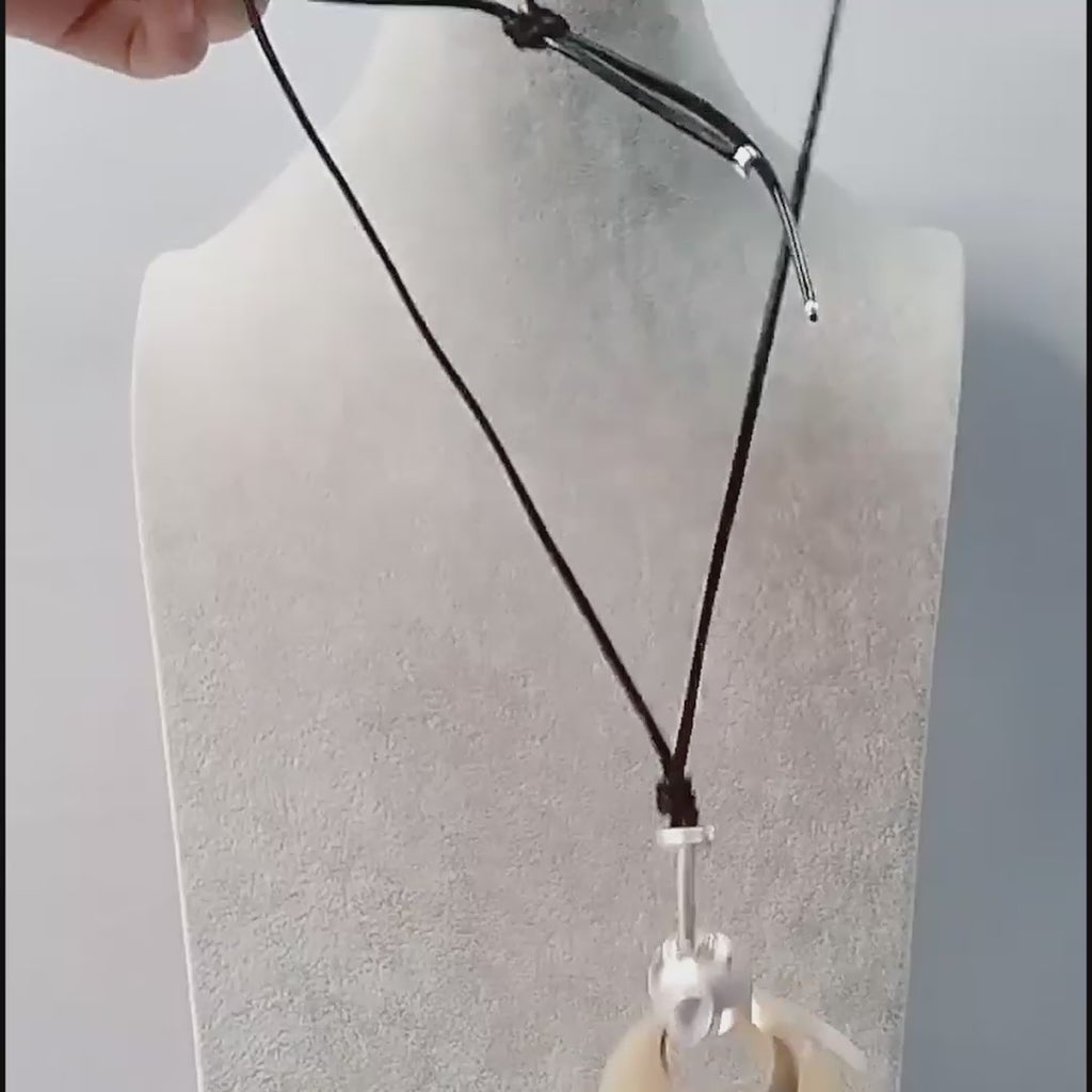 Long Sweater Necklace for Women Pendant Necklace Abstract Loops