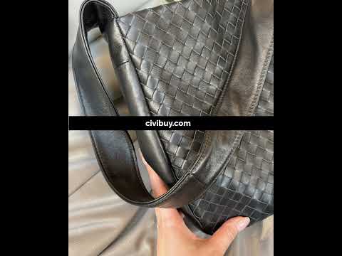 Woven Lambskin Crossbody Bag Elegant Edge Bound Design