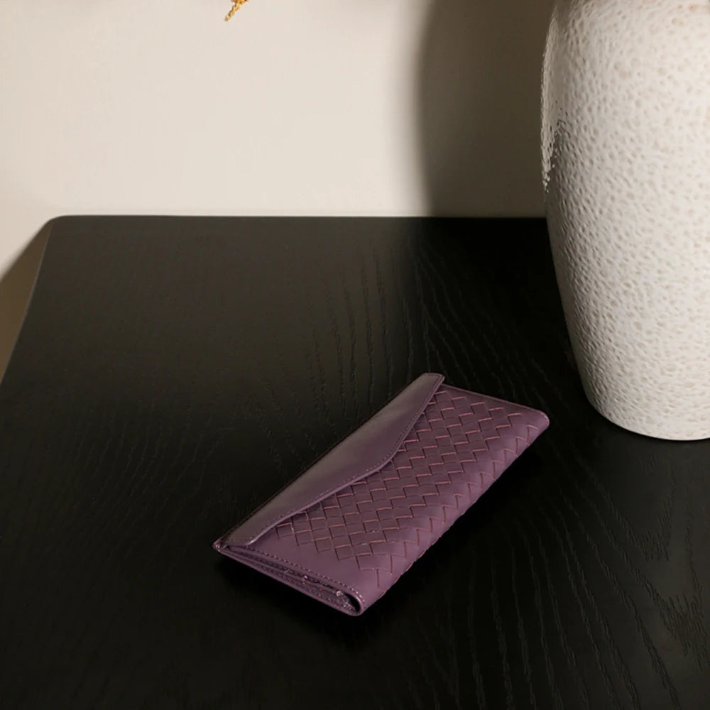 Woven Envelope Long Wallet