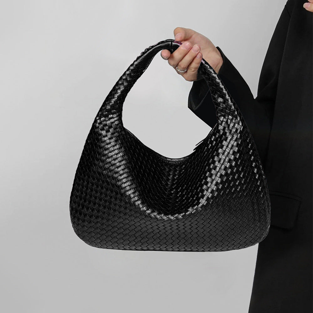 Woven Leather Handbags Woven Hobo Bag Top-handle Shoulder Bag - CIVIBUY