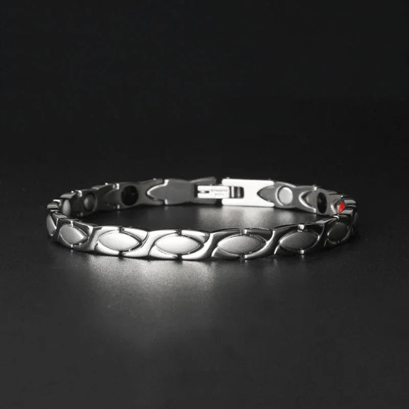 Female Magnetotherapy Bracelet Titanium Stainless Steel Magnetostriction Arthritis And Fallopian Tube Pain Relief - CIVIBUY