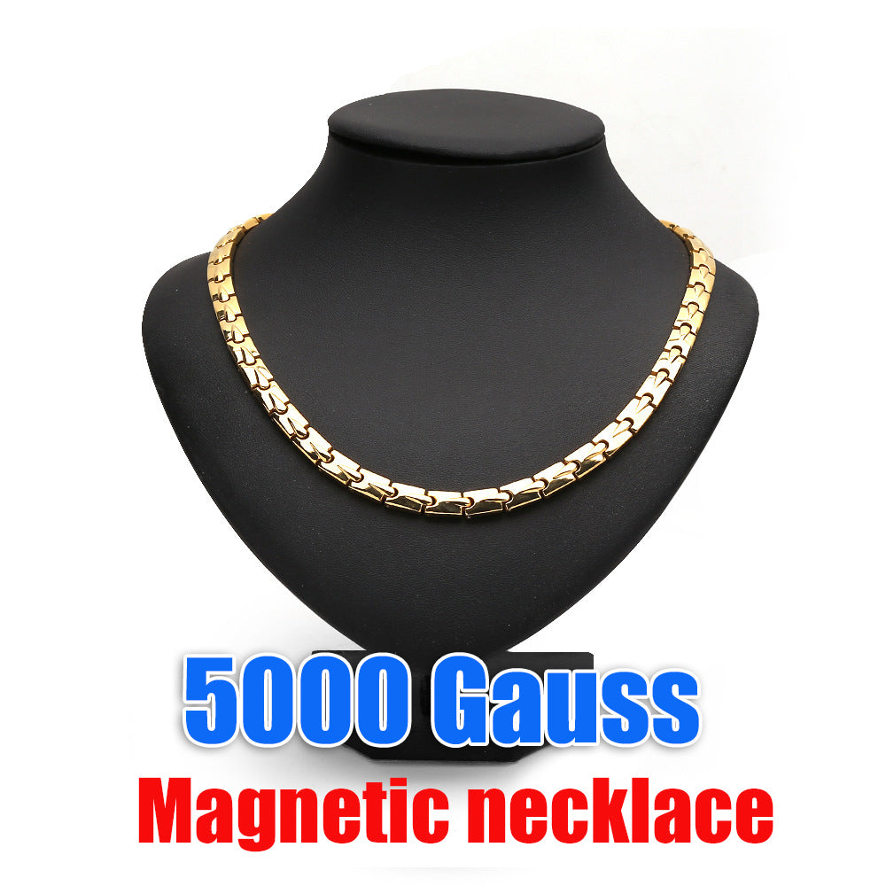 Magnetic Necklace Relief Pain Magnetic Therapy Necklaces women Gold  Necklace – CIVIBUY