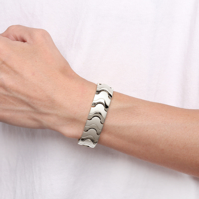 Stainless steel bracelet for men Power Magnetic Bracelets for Arthritis pains - CIVIBUY