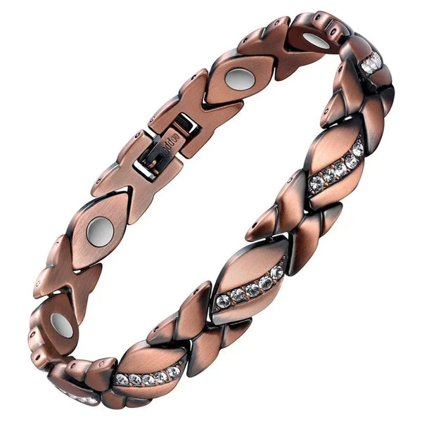 Sparkly Effective Women Magnetic Copper Bracelets for Arthritis pains