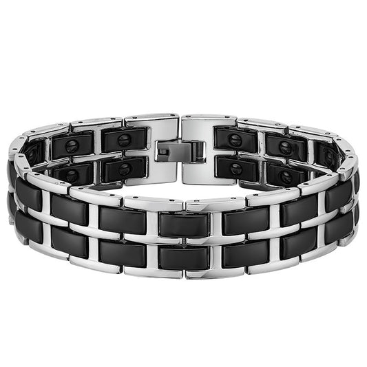 Black Magnetic bracelets for Pain Relief Men Tungsten bracelet - CIVIBUY