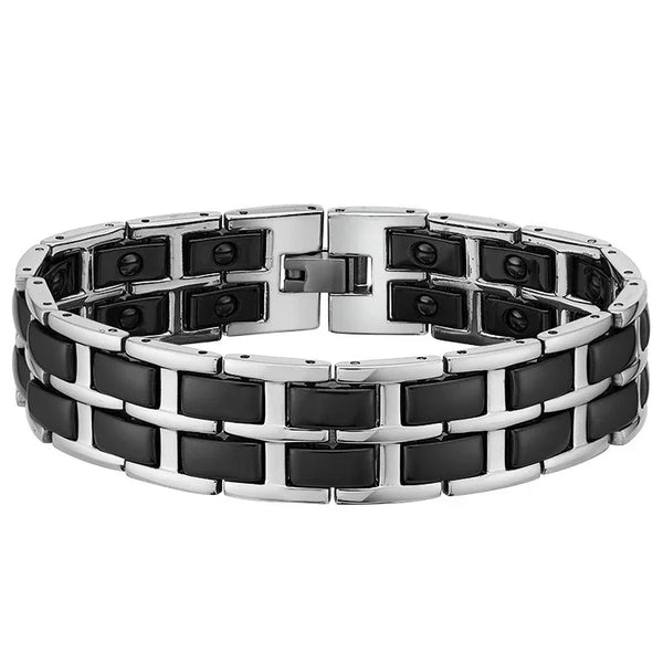 Black Magnetic bracelets for Pain Relief Men Tungsten bracelet