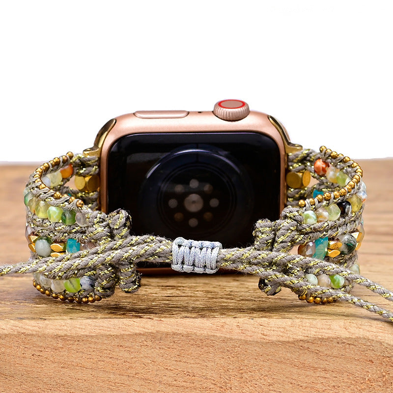 Handmade Boho Stone Watch Bracelet Band Compatible with Apple Watch - CIVIBUY