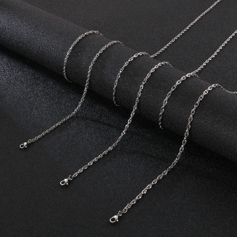 Jewelry 2.5mm Rope Chain Necklace and bracelet for Men Women Teen - CIVIBUY