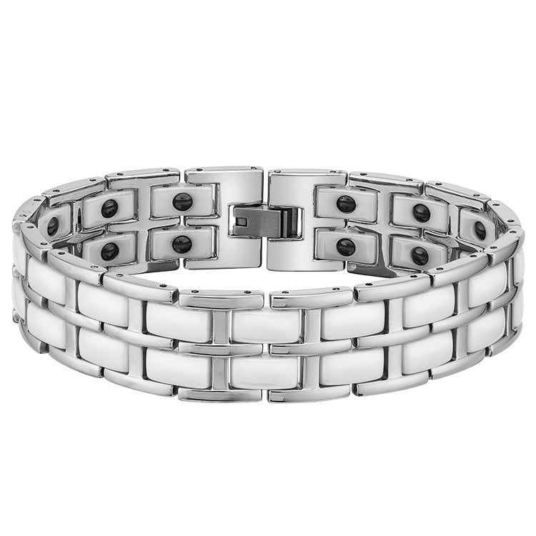 Black Magnetic bracelets for Pain Relief Men Tungsten bracelet - CIVIBUY