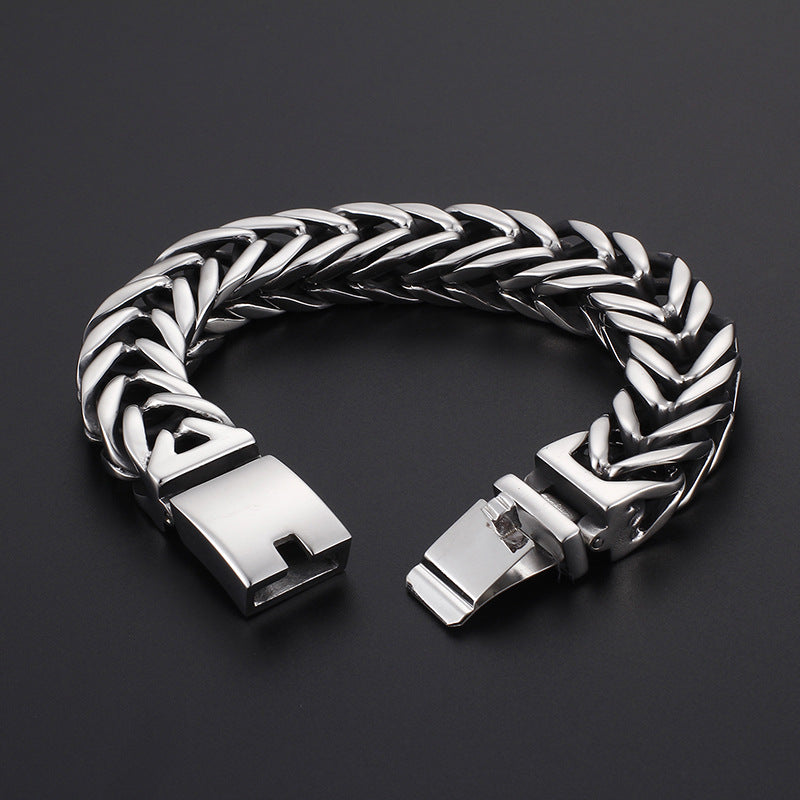 viking bracelet Titanium Bracelet silver bracelet for men 8.7 inch - CIVIBUY