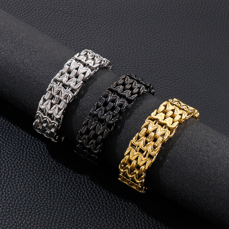 Gold Gents Bracelet Stainless chain type for men best gift - CIVIBUY