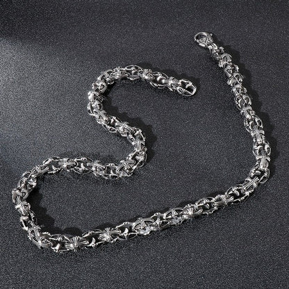 Hip Hop Stainless Steel Lab Diamonds Iced Out Miami Cuban link chain - CIVIBUY