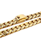 Men's Cuban chain necklace electroplating gold heavy chain - CIVIBUY