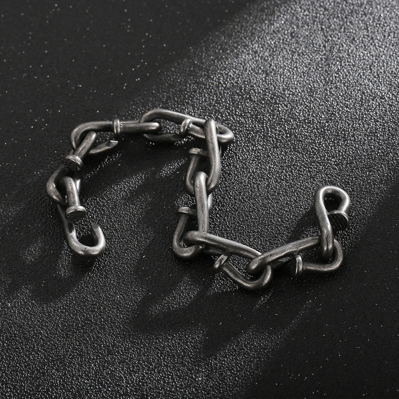 Silver Cuba stainless bracelet Viking chain for men link - CIVIBUY