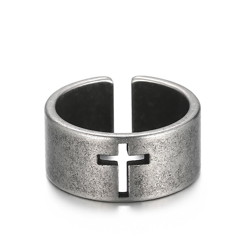 Heavymetal Christ Band Ring for Men 8MM Rings - CIVIBUY