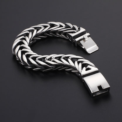 viking bracelet Titanium Bracelet silver bracelet for men 8.7 inch - CIVIBUY