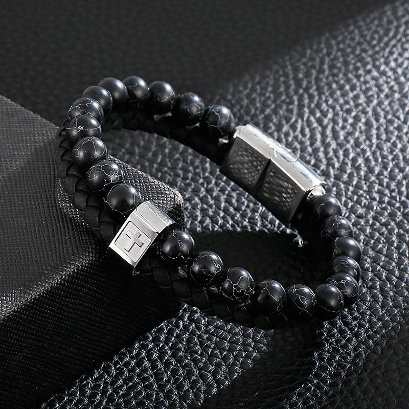 Yoga Healing Crystal Bracelet Natural Gemstone Beads Anxiety Bracelets Braided - 2Layer - CIVIBUY