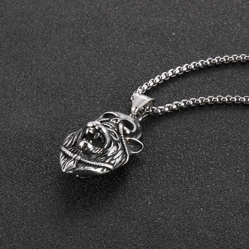 Beast skull Stainless Steel Necklace for Men - CIVIBUY