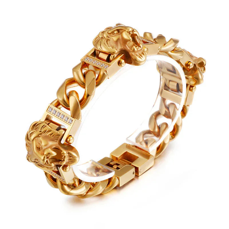 viking bracelet Jewelry HIPHOP Titanium Steel Men's Lion Bracelet HHP-t3 - CIVIBUY