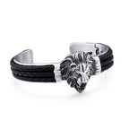 Lion Head Men's Titanium Steel Bracelet N2E-G03 - CIVIBUY