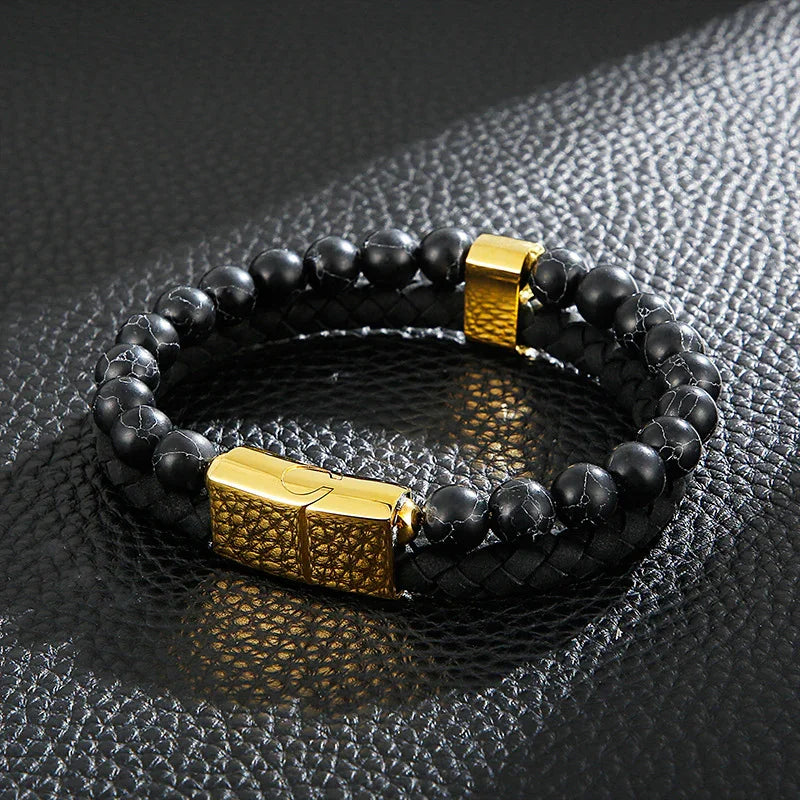 Yoga Healing Crystal Bracelet Natural Gemstone Beads Anxiety Bracelets Braided - 2Layer - CIVIBUY