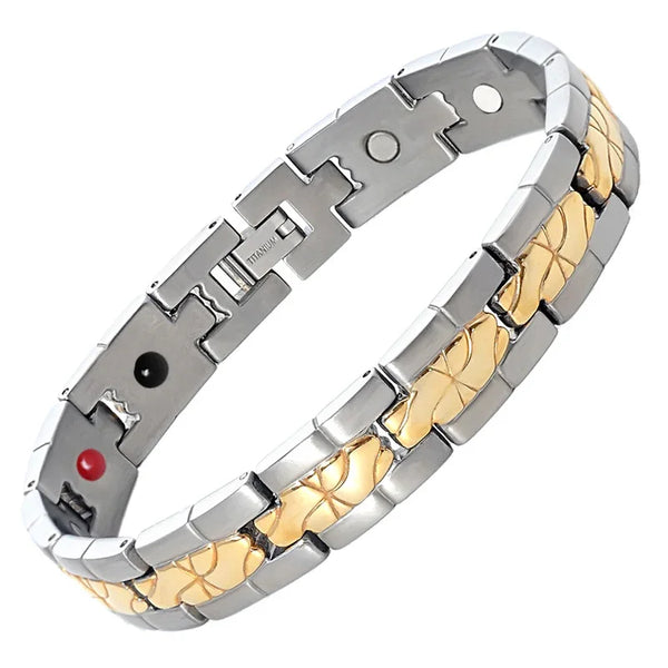 Stainless Steel Bracelet With Magnet Therapy For Pain Relief