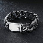 Viking Punk Link Sturdy Heavy Bracelet Men Women Stainless Steel Symbol Charm Heavy Jewelry - CIVIBUY